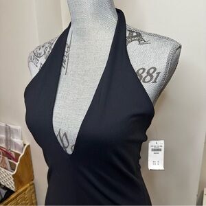 Abercrombie & Fitch Soft A&F Collection Halter Bodysuit – Black (M) NWT